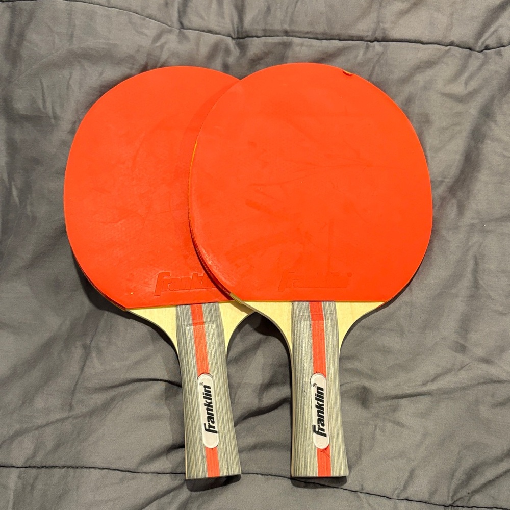 Franklin Red Table Tennis Paddles - Set of 2